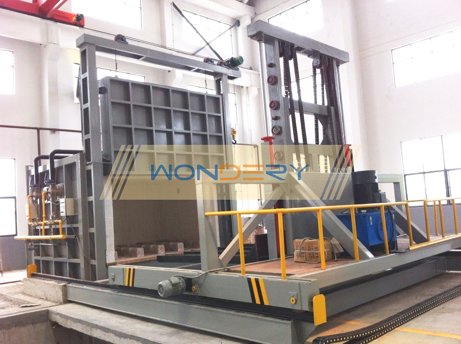 Laatste bedrijfsblogs Hoogwaardige gasoven voor warmtebehandeling voor snel afschrikken met vorkhefmechanisme