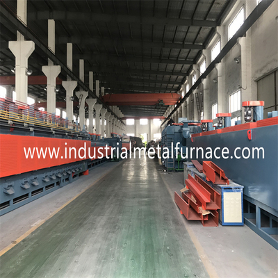 kwaliteit  960kw Natural Gas Chain Type Mesh Belt Furnace 55Cr3 1500 X 14000 X 200mm Fabriek