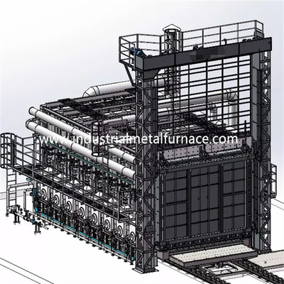 kopen Oven met gas van de de Lorriehaard van de Autobodem 4500×1500×1200mm 1150℃ online manufacture