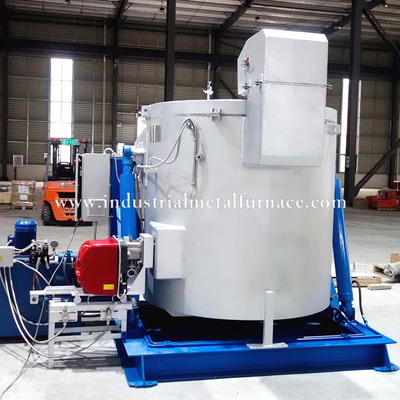 kopen 500kg Gas Fired Aluminum Melting Furnace with Riello Burner 720℃ online manufacture