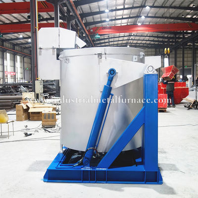 kopen Hydraulic Tilting Design 500KG ZINC Natural Gas Tilting Zinc Melting Furnace online manufacture