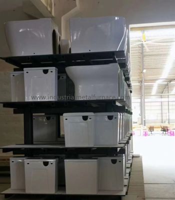 kopen Natural Gas Bogie Hearth Furnace for Ceramic Product Heat Treatment with 1300℃ and 4000 × 2000 × 2000 mm Chamber online manufacture