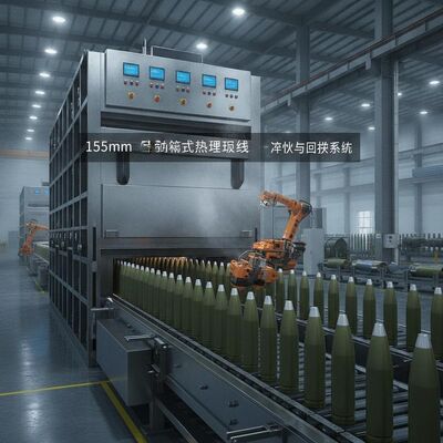 kopen Volledig automatische productielijn voor warmtebehandeling met een nominale temperatuur van 950 °C en een laadcapaciteit van 64 schelpen online vervaardiging
