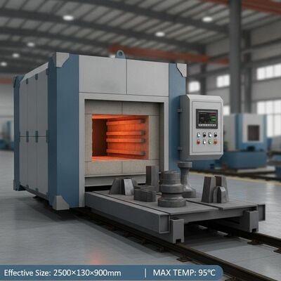 kopen Elektrische Bogie-haardoven met 2500×1300×900 mm effectieve grootte en 950°C nominale temperatuur voor warmtebehandeling online vervaardiging