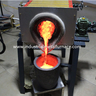 Het overhellen van 70KW-de Oven25kg Ijzer Teel Shell Melting Furnace van de Ijzer Smeltend Inductie