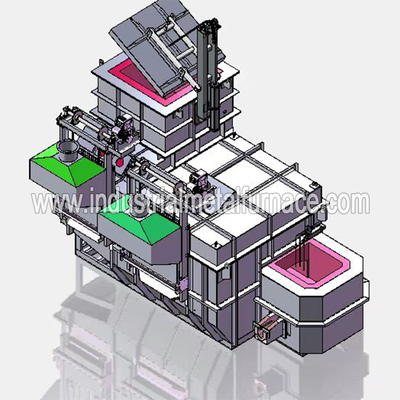 Ononderbroken Industriële het Aluminium Smeltende Oven Met gas van 2500 kg/u, de Smeltende Oven van het Aluminiumschroot