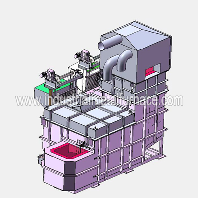 Ononderbroken Industriële het Aluminium Smeltende Oven Met gas van 2500 kg/u, de Smeltende Oven van het Aluminiumschroot